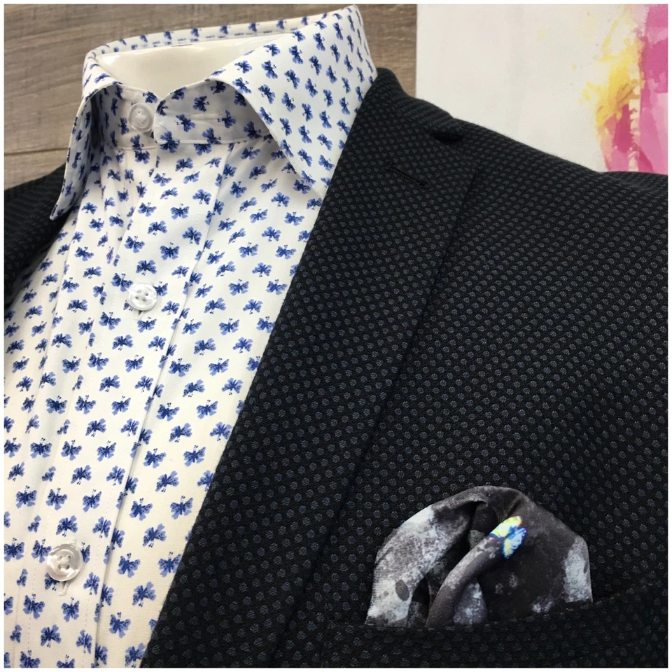 Blazer PAISLEY & GRIS Para Hombres Abrigo Deportivo Chaqueta Informal Talla 42R Traje de Dos Botones Foto 2 de 4