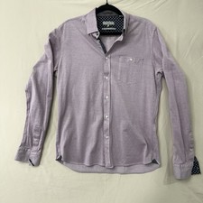 Ted Baker London Shirt Mens Size 4 Large Purple Button Down Long Sleeve