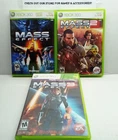 Mass Effect Trilogy 1 2 3 (Xbox 360) Complete w/ Manuals - Tested Working