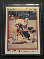 1990 O-PEE-CHEE PREMIER #39 JEFF HACKETT ROOKIE CARD. rookie card picture