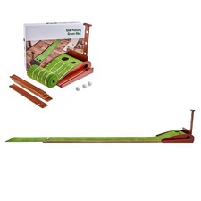 Golf Putting Mat, 2 Hole Indoor Golf Putting Green, Wrinkle - Free Golf Training