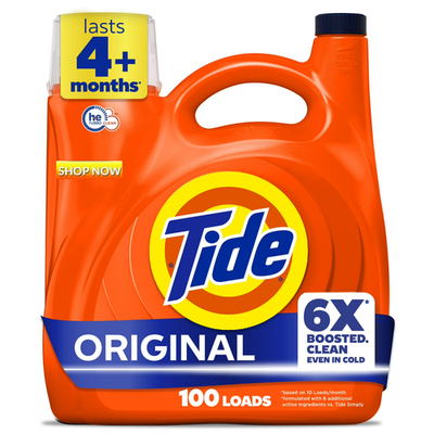 #ad Tide Laundry Detergent Liquid with 6X Boosted Cleaning Power Original Scent 12 $14.60