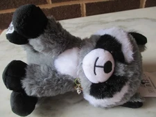 Build A Bear Mini Buddy Raccoon 7" Plush 4"Tail + Little Acorn Charms Necklace