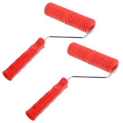 2 Pcs Drywall Texture Roller Embossing Patterned Paint DIY Tools