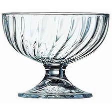 Arcoroc V7429 Swirl Optic 7 Oz. Dessert Dish - 24 / CS