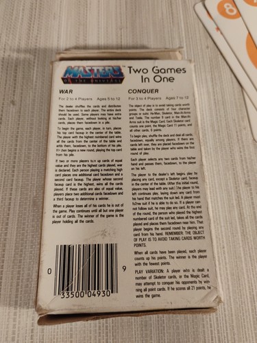 MASTERS OF THE UNIVERSE WAR & CONQUER GIGANTE GIOCO DI CARTE HE-MAN 1983 SET COMPLETO - Foto 4 di 8