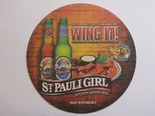 Beer Coaster: ST PAULI GIRL: Germany's Fun Loving Bier; Buffaly NY Wing Festival