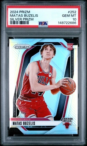 2024 PANINI PRIZM SILVER PRIZM #252 MATAS BUZELIS ROOKIE RC PSA 10