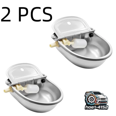HUALEY 2pack For Dog Horse Cow Pig Drinking Water Automatic Dispenser Water Trough Bowl