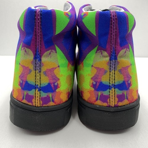 Womens High Top Sneakers Casual Streetwear Custom Printed - Kaleidoscope Dream - Picture 7 of 19