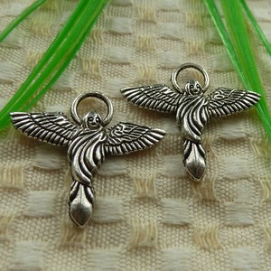 Free Ship 100Pcs Tibetan Silver Flower Charms Pendants Fit Bracelet 15x9mm