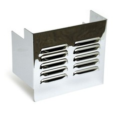 MCS HARLEY DAVIDSON BATTERY SIDE COVER, LOUVERED. CHROME FX XL BC29645 - T