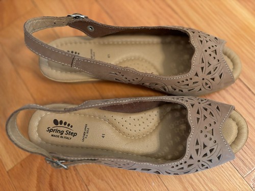 Sandals leather new never worn, size US 9.5-10 which is 41 in UK new - Picture 7 of 8