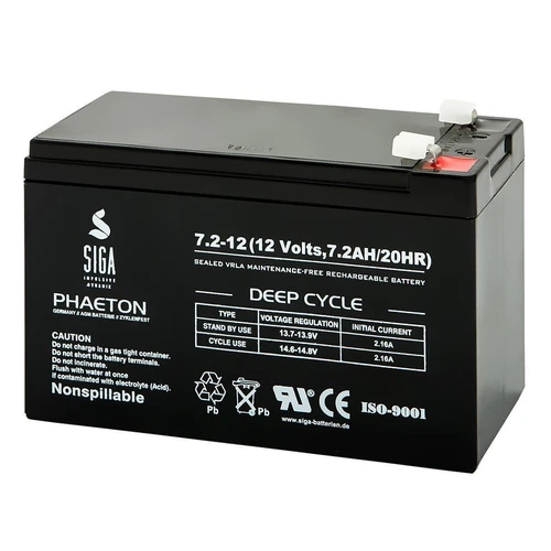 Akku 7,2Ah 12V Blei Gel Batterie 7Ah 7,2Ah 7,5Ah 7A 12 Volt extrem ZYKLENFEST