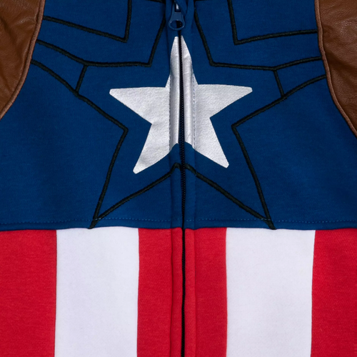 Captain America Costume Zip Hoodie Boys Jacket Disney Store Size 7/8, 9/10 New - Picture 6 of 6