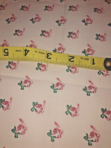 VTG Holiday Christmas Red Bells on Ecru /Tan for Quilting Marcus Brothers BTFQ - Picture 8 of 8