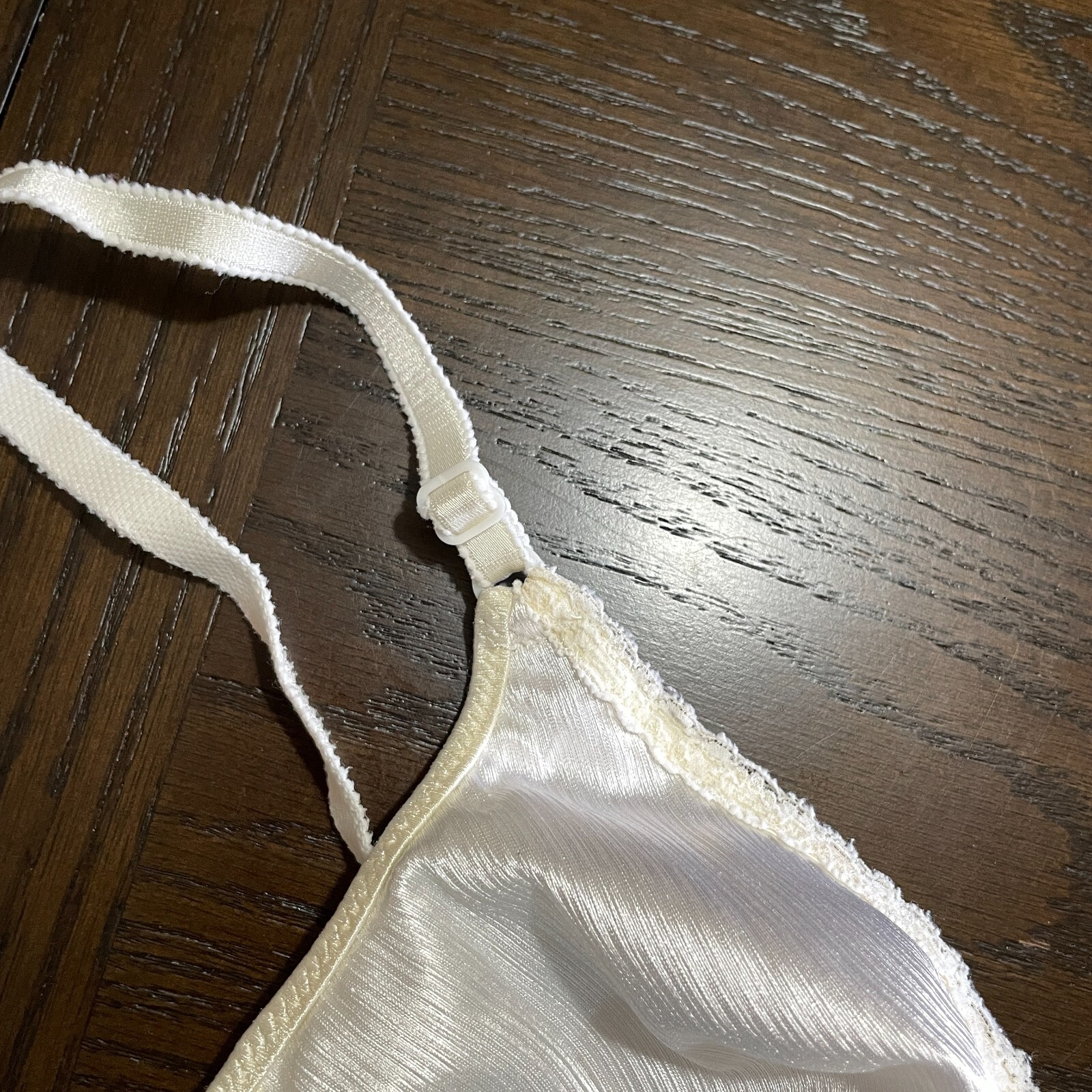Vintage JCPenny Adonna Bra 34B Wire Free Satin Lightly Lined Cup Adjustable 2621 eBay