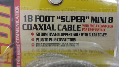 Antena Wilson 305-830 18' Cable coaxial Belden Super Mini8 conector PL259 a FME - Imagen 2 de 8