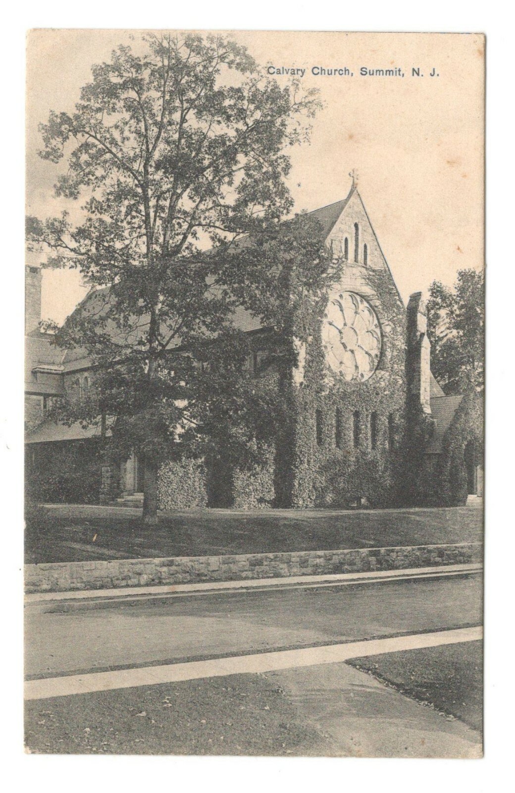 Calvary Church Summit New Jersey Printed In Germany Vintage Postcard AF7