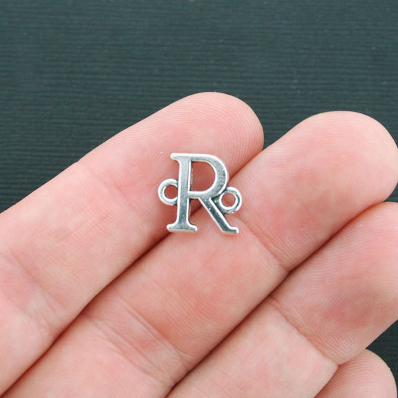 8 Alphabet R Connector Charms Antique Silver Tone - SC4128 | eBay