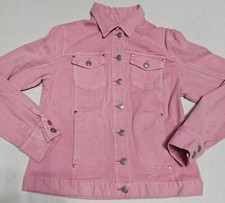 Avon Breast Cancer Crusade Denim Jacket Button Up Long Sleeve Womens Size Small