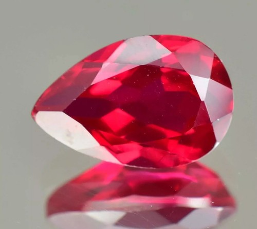 Rare Mozambique AAA 9.93 Ct Pigeon Blood Red Ruby Pear Cut Loose Gemstone - Picture 2 of 6