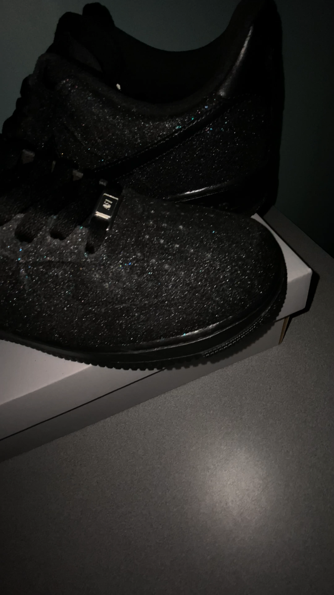 Black Glitter Nike AF1 Custom - Main Image