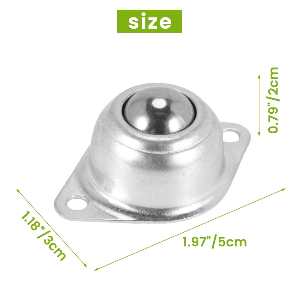 10Pcs 3CM Dia Carbon Steel 15A Ball Transfer Unit Ball Bearing