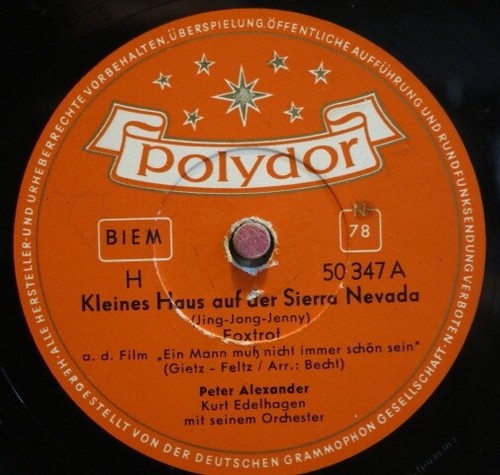 Peter Alexander 78RPM / Rocky-Tocky-Baby & Kleines Haus Auf ... (06-0523-PL) - Bild 2 von 2