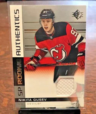 2019-20 Upper Deck SP Retail Authentics Jersey Nikita Gusev #124 Rookie RC