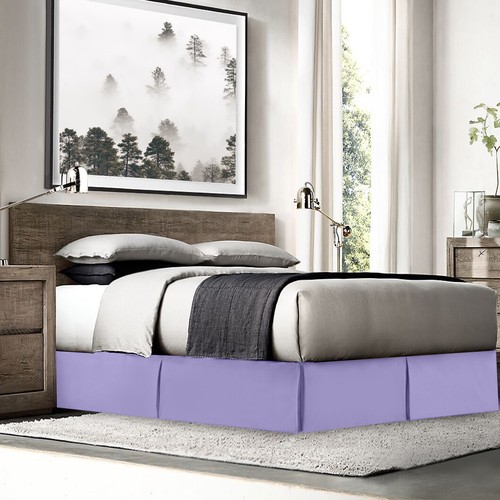 Luxus Staub Rüschen doppelt gebürstet Mikrofaser Plissee Bett Rock 14" maßgeschneidert Tropfen - Bild 66 von 165