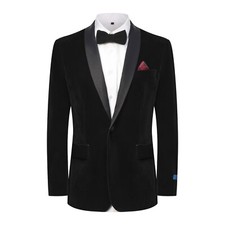 Gino Vitale Men's Slim-Fit Velvet Shawl Lapel Tuxedo Set