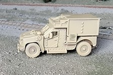 One 1/87 HO scale JLTV shelter carrier in transport mode, folded mirrors