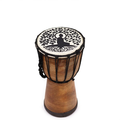 Schamanische Trommel Djembe bezaubernde Rhythmen handgefertigtes Schlagzeuginstrument Ziege S - Bild 19 von 20