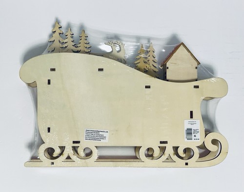 Christmas Wooden Sleigh Advent Calendar w/ 25 Drawers Countdown Belk - NEW - Picture 2 of 11