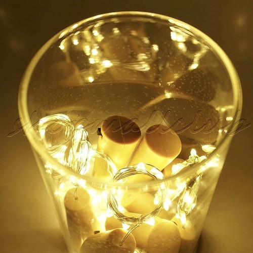 20LEDs Wine Bottle Light Cork Shaped String Fairy Wire Night Light Colorful Lot - Picture 21 of 25