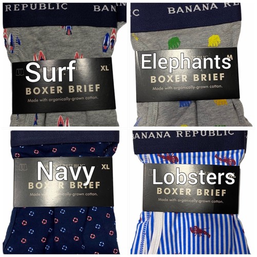 NWT BANANA REPUBLIC Knit Boxer Brief Underwear S-M-L-XL Assorted Colors/Prints - Picture 7 of 84