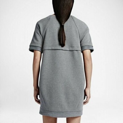 NIKE TECH FLEECE GREY comfort DRESS short sleeves size XS S $35