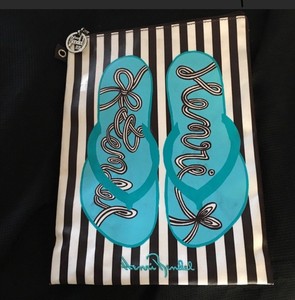 Henri-Bendel-Flip-Flop-Toiletry-Cosmetic-Case-Bag-Pouch-Women-039-s-Travel-Makeup