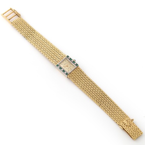 Corum For Van Cleef & Arpels Ladies Emerald & Diamond Manual Wind Watch 18k Gold - Picture 3 of 6