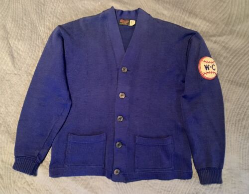 Vintage Knit Cardigan High School Letterman’s Swe… - image 1