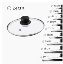  Clear Glass Pan Lid With Knob Replacement Pan Lid