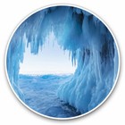 2 x Vinyl Aufkleber 20 cm - Arktische Eishöhle Gletscher Cool Geschenk #14263