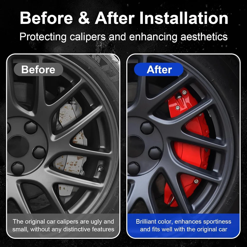 New Brake Caliper Covers for Tesla Model Y Juniper 2025 2026 with Decals - Image 3 of 4