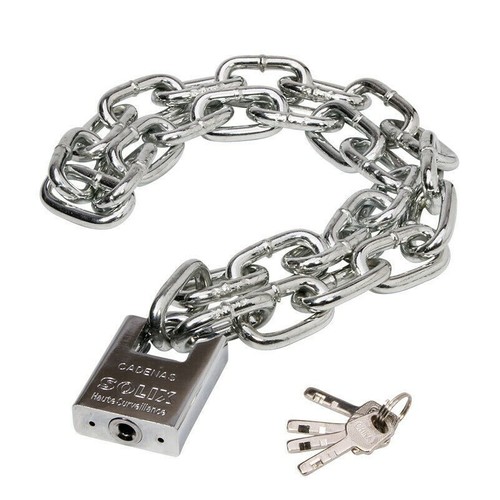 50CM Metal Chain Safety Anti-theft Lock Motorbike Bike Cycle Door Padlock Crafts