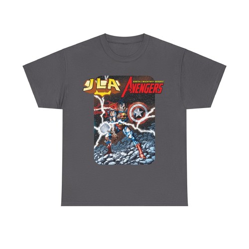JLA Avengers T-Shirt - DC/Marvel Team-Up - Classic George Perez Art - Superman - Picture 79 of 106
