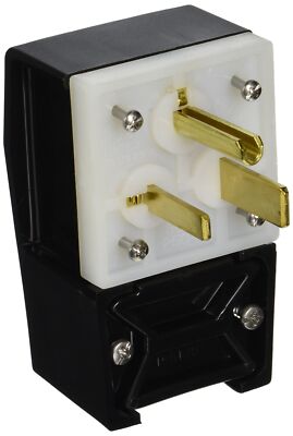 Hubbell HBL9368 Plug Angle 2 Pole 3 Wire 50 amp 250V 6-50P Black | eBay