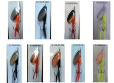 5 PACK 15g FLYING C LURES SILVER GOLD COOPER BLADE SPINNER SALMON, FLC02