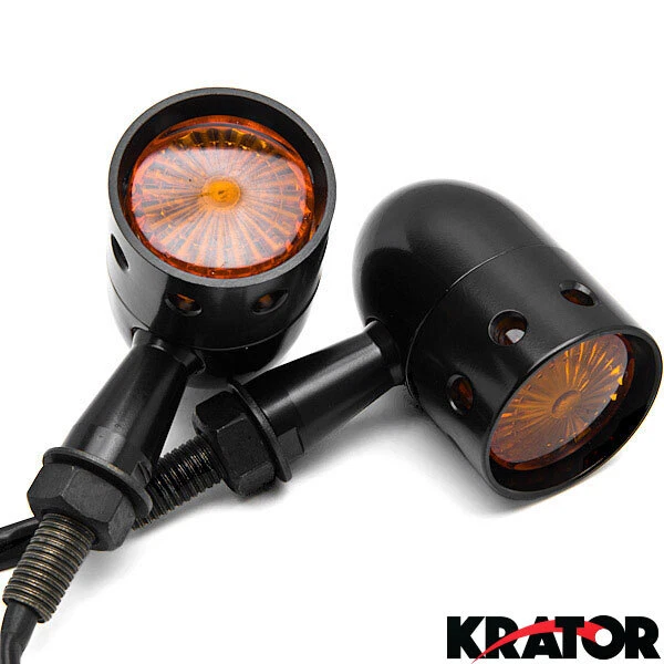 Luces de señal de giro negras 2 piezas para Yamaha Road Star Warrior Midnight XV Foto 2 de 4