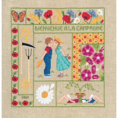 Kit Punto Croce Le Bonheur des Dames Welcome Birth Pink 20x24cm DIY